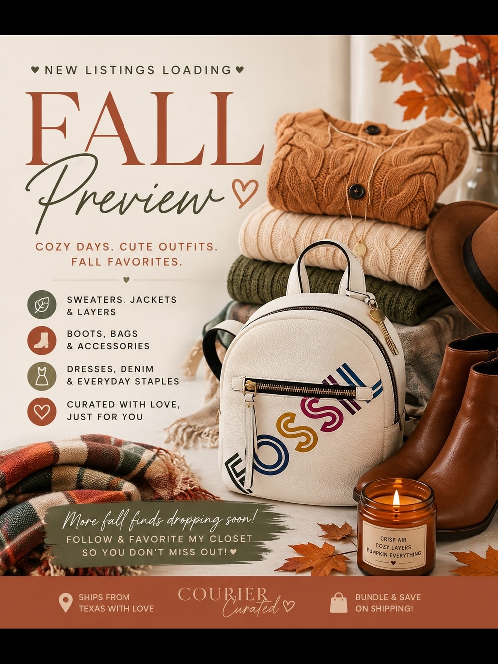🍂 Fall Preview | Cozy Layers, Fresh Finds & New Arrivals Loading Daily